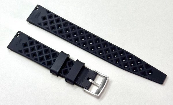 TROPICAL KAUTSCHUK UHRENARMBAND 18MM - SCHWARZ – Bild 3