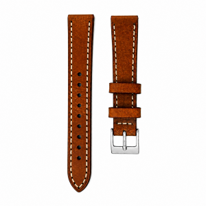 UHRENARMBAND RINDSLEDER 18MM VINTAGE – COGNAG / HELLBRAUN