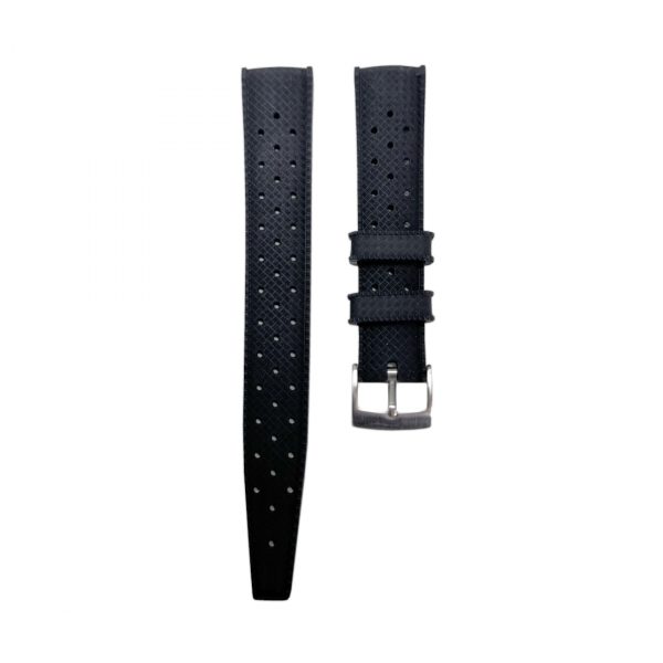 TROPICAL KAUTSCHUK UHRENARMBAND 18MM - SCHWARZ